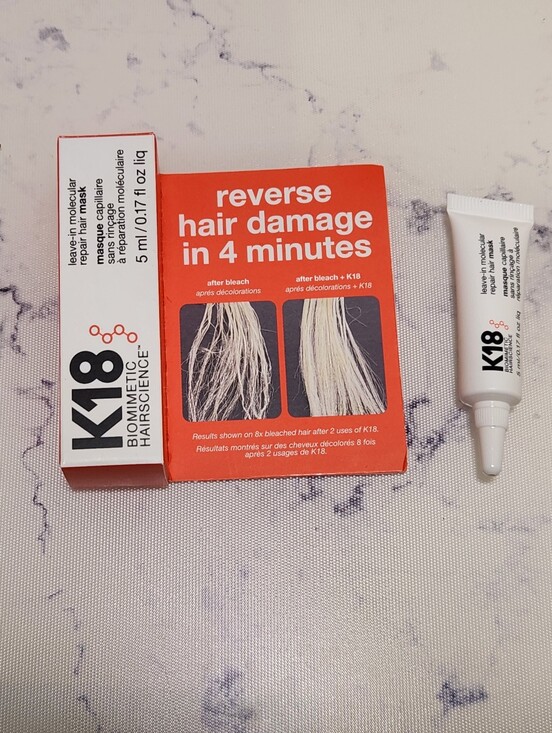 K18 Other - K18 Leave In Molecular Repair Hair Mask Mini Travel Size .17 Oz
